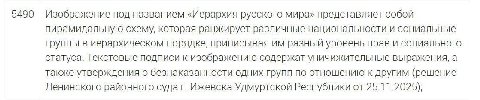 5490 Изображение под названием «Иерархия русского мира» представляет собой пирамидальную схему, которая ранжирует различные национальности и социальные группы в иерархическом порядке, приписывая разны