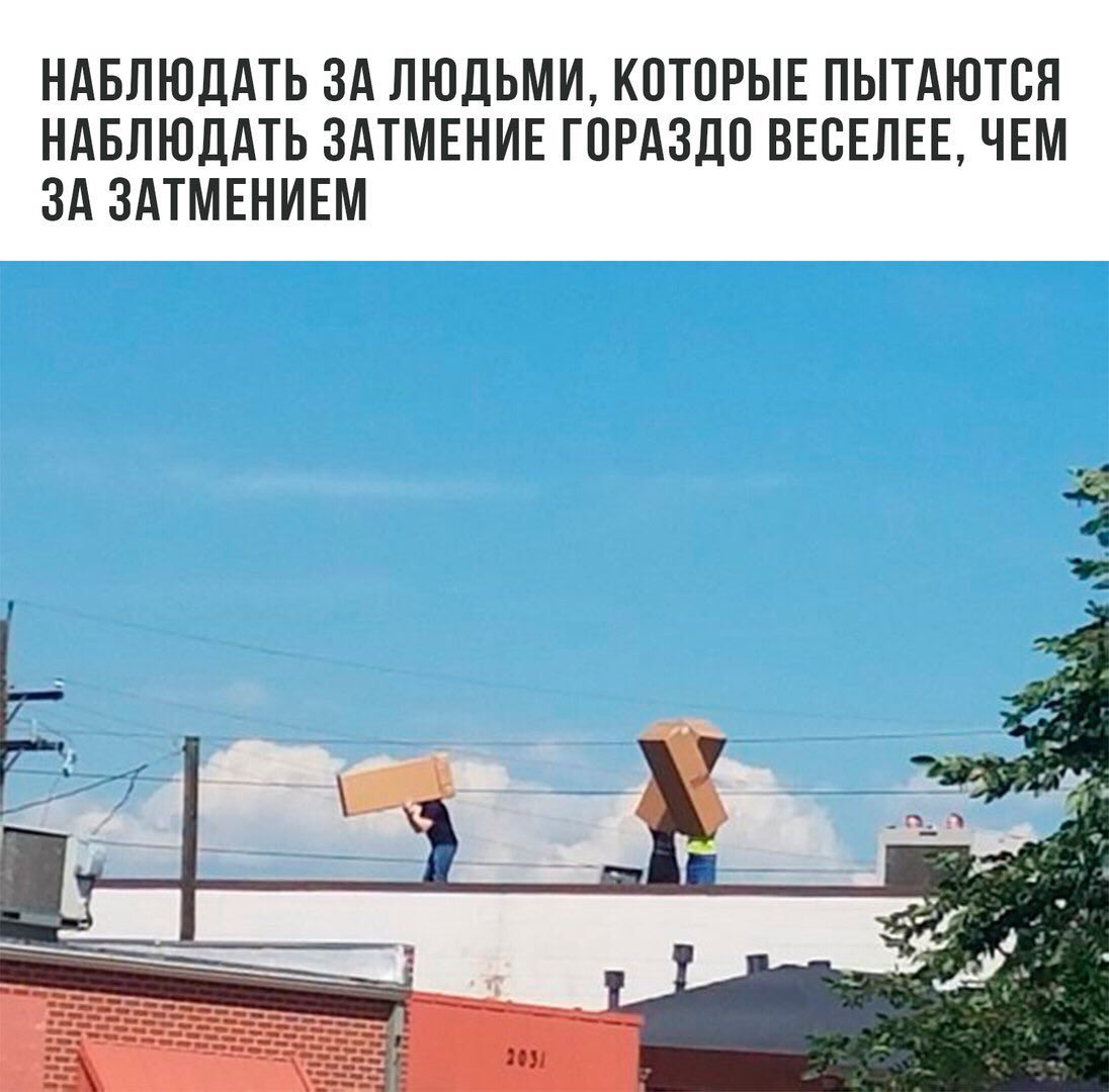 НАБЛЮДАТЬ ЗА ЛЮДЬМИ, КОТОРЫЕ ПЫТАЮТСЯ НАБЛЮДАТЬ ЗАТМЕНИЕ ГОРАЗДО ВЕСЕЛЕЕ, ЧЕМ ЗА ЗАТМЕНИЕМ