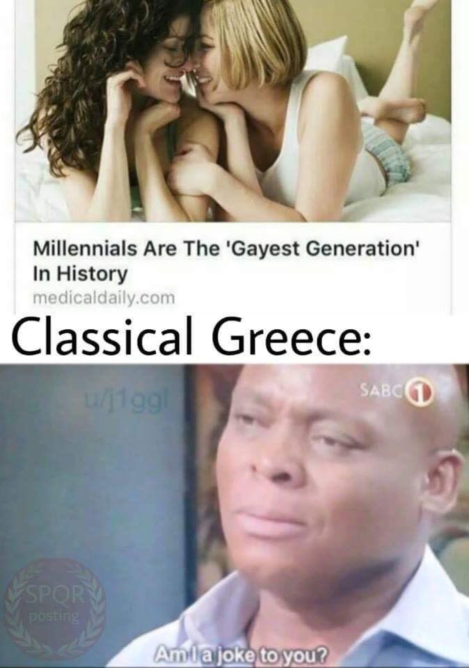 Millennials Are The 'Gayest In History Classical Greece: 4