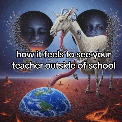 how it feels to see-your teacher outside of school
