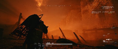 and yeah, it looks, interesting
a lot of weird imagery, megalithic(?) structures, weird tanks in distance which covered in bodies, mechs walking in the distance
it's all here
and it's really nice