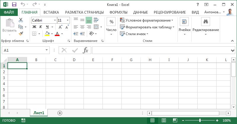 Книга1 Excel ФАЙЛ ГЛАВНАЯ ВСТАВКА ФОРМУЛЫ РАЗМЕТКА СТРАНИЦЫ ДАННЫЕ РЕЦЕНЗИРОВАНИЕ ВИД Антонов Fiz Условное форматирование жкч- A A Форматировать как таблицу Вставить Число Ячейки Редактирование Стили 