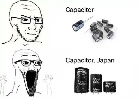 Capacitor, Japan on, 22