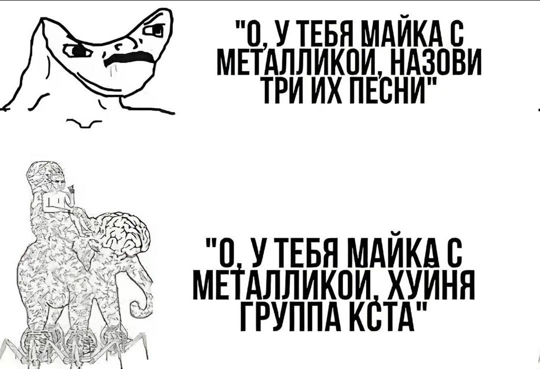 "0, УТЕБЯ МАЙКА С МЕТАЛЛИКОИ, НАЗОВИ ТРИИХ ПЕСНИ" "0, УТЕБЯ МАЙКА С ХУИНЯ ГРУППА КСТА" 4