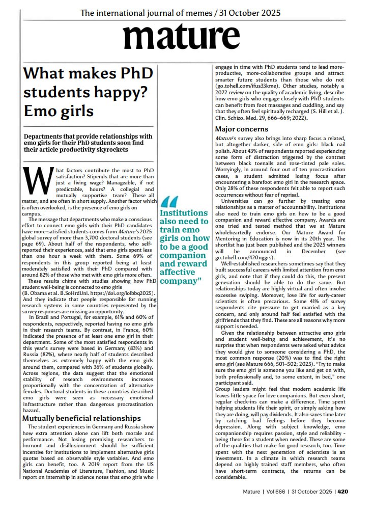 The international journal of memes 31 October 2025 engage in time with PhD students tend to lead more- at makes productive, more-collaborative groups and attract smarter future students than those who