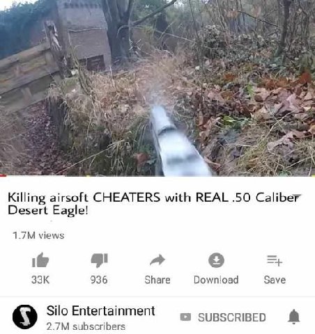 2 Killing airsoft CHEATERS with REAL .50 Caliber Desert Eagle! views 936 Share Download Save Silo Entertainment SUBSCRIBED a subscribers
