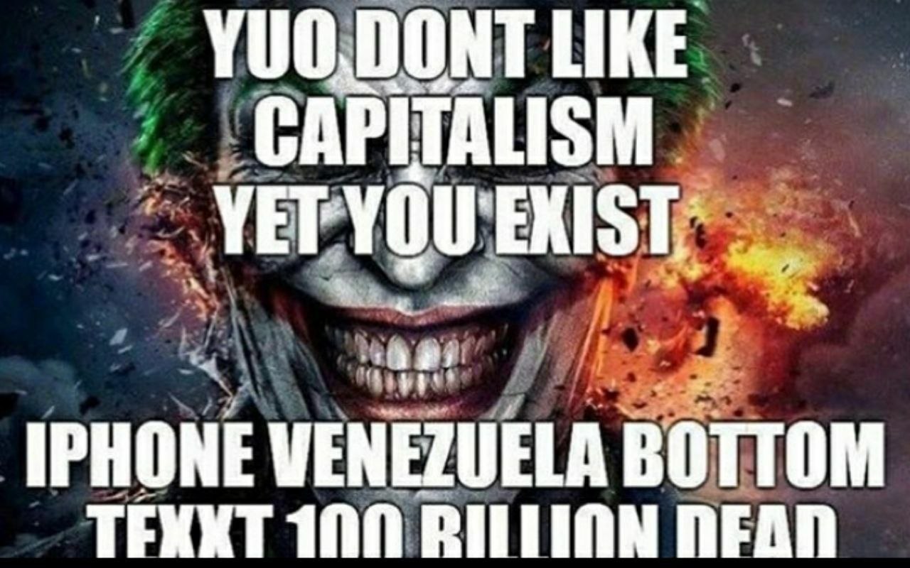 CAPITALISM ТЕР vou IPHONE VENEZUELA BOTTOM TEXXT