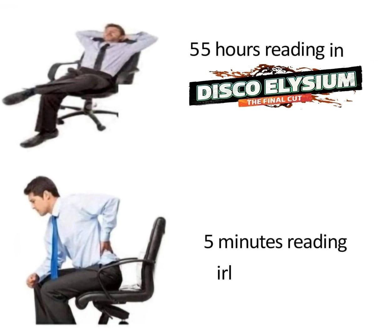 55 hours reading in и и A 5 minutes reading irl