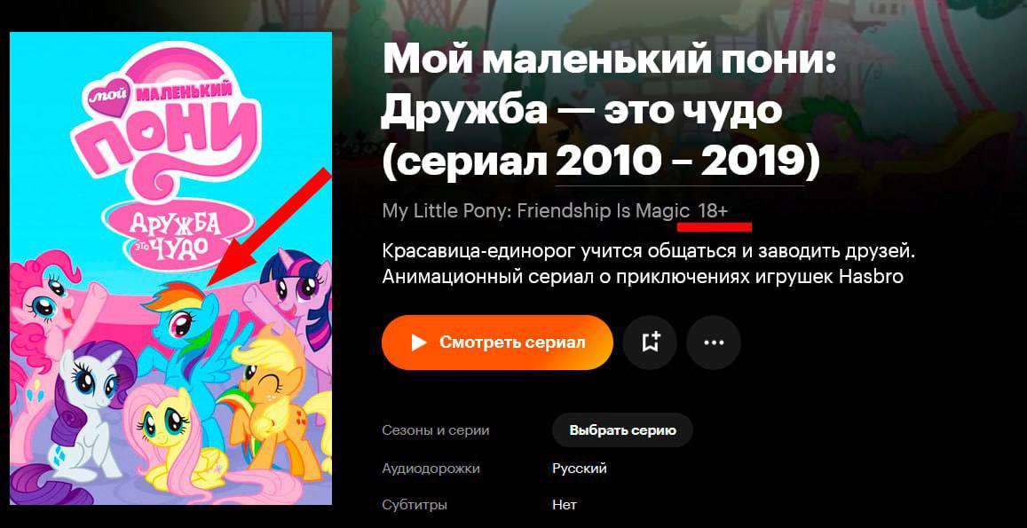 Мой маленький пони: Дружба это чудо (сериал 2010 2019) My Little Pony: Friendship Is Magic 18+ Красавица-единорог учится общаться и заводить друзеи Анимационный сериал о приключениях игрушек Назбго 9 