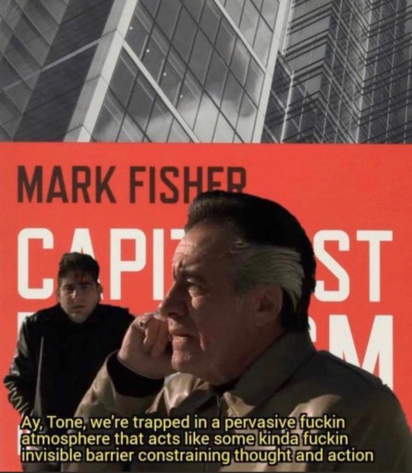 А у, Tone, we're trapped in а pervasive fuckin atmosphere that acts like some kinda fuckin invisible barrier constraining thought and action