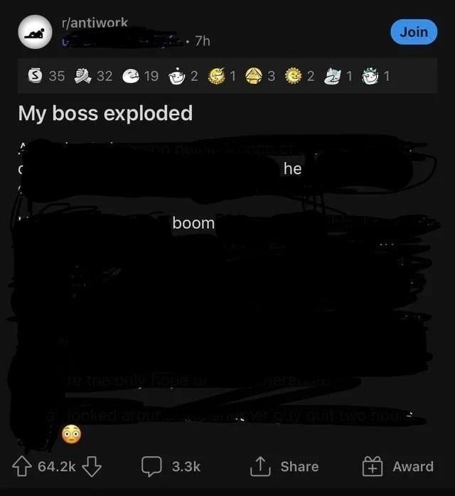 8 My poss exploded he boom a