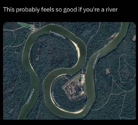 This probably feels so good if you're a river
