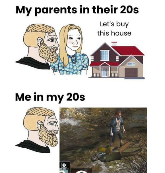 My parents in their Let’s buy this house Me in my 3