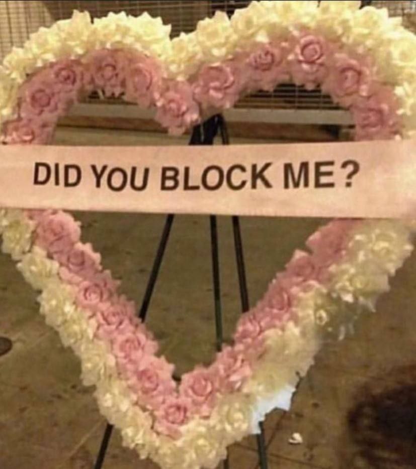 DID YOU BLOCK ME? у. A 5/