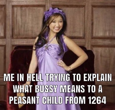 ME IN TRYING TO EXPLAIN WHAT BUSSY MEANS ТО A PEASANT CHILD FROM 1264