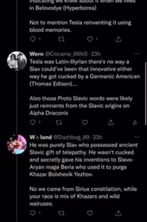 because reptilians told them how to й View Tweet activity Replying to @Cocaine_88NS and Nazionist lies again Slavs invented quantum tunneling as method of space transportation, all is written in Slavo