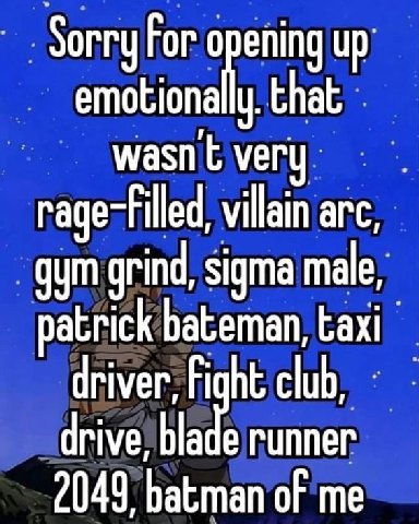 Sorry or ening up emotionally. that wasn меги rage-Filled, villain arc gym grind, sigma male patrick bateman, Бах driver, Fight club, drive, bla runner 2049, batman of me