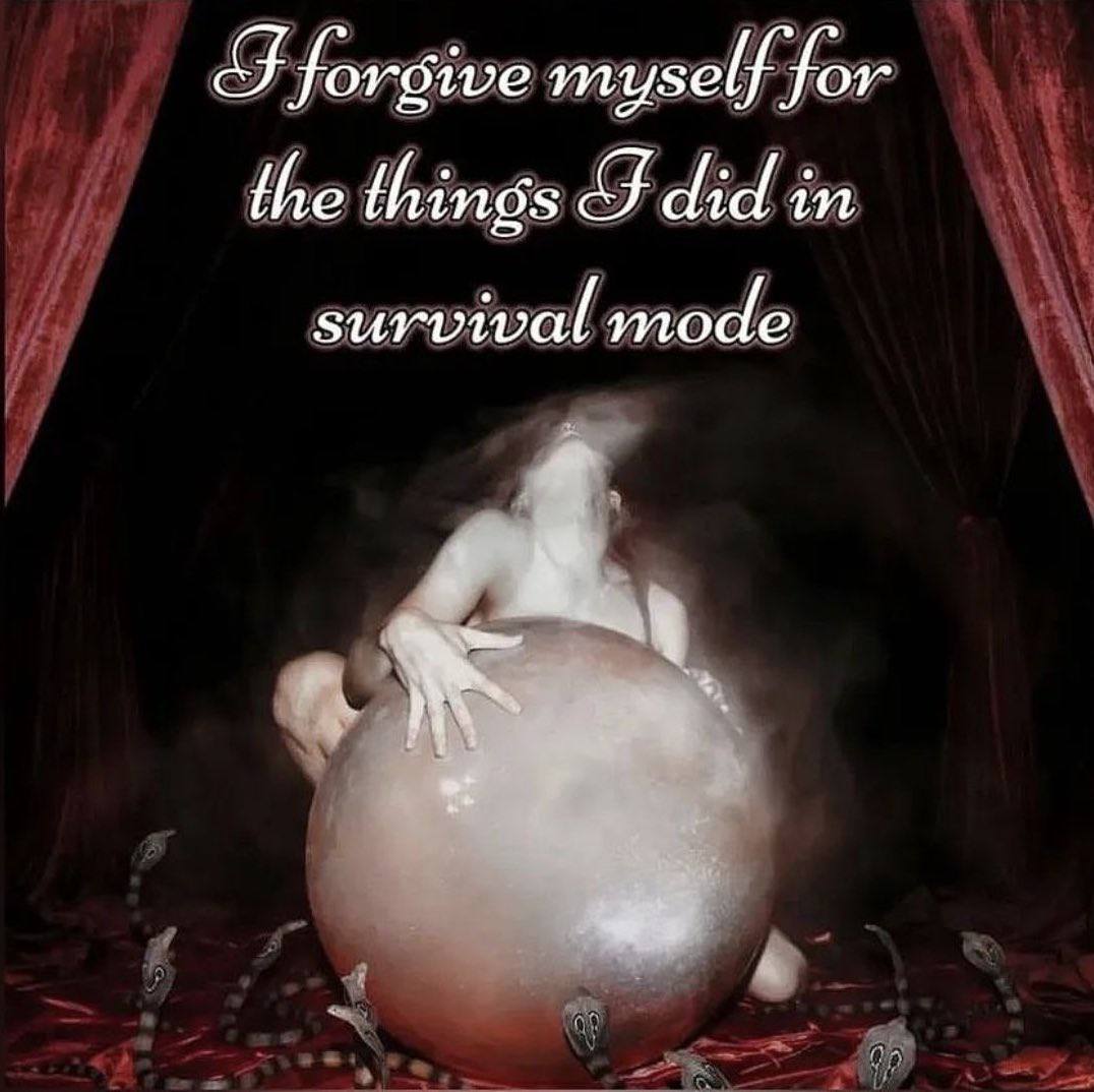 forgive myself for the things did in survival mode
