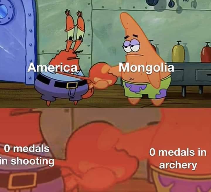 America. Mongolia О medals О medals in in shooting archery