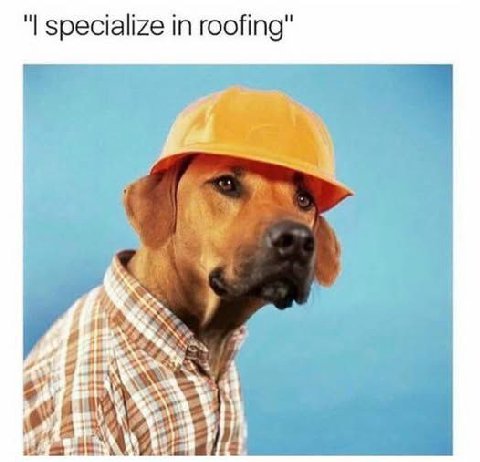 specialize in roofing" 7 4