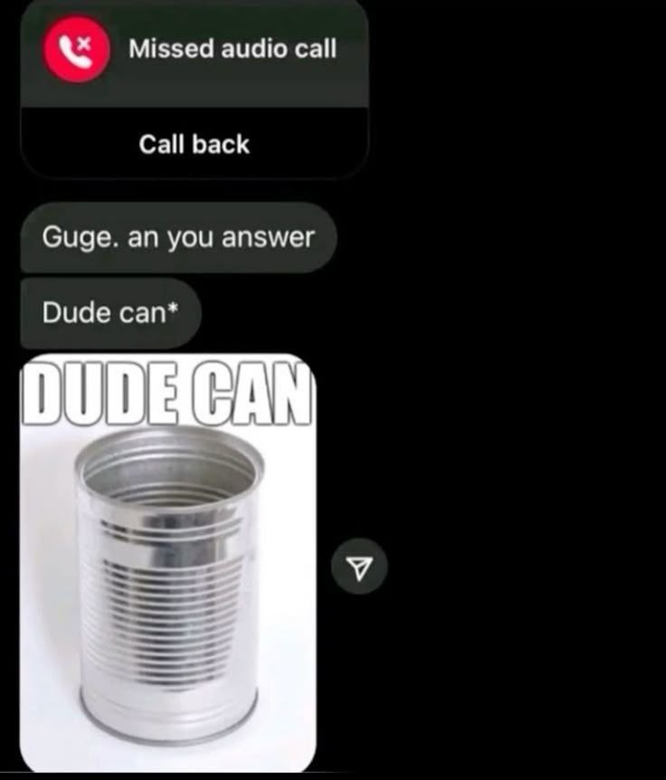 Missed audio call Call back Guge. an you answer Dude сап* CAN У