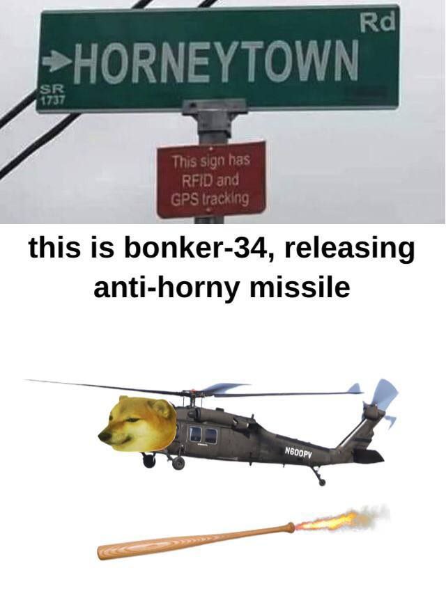 this is bonker-34, releasing anti-horny missile