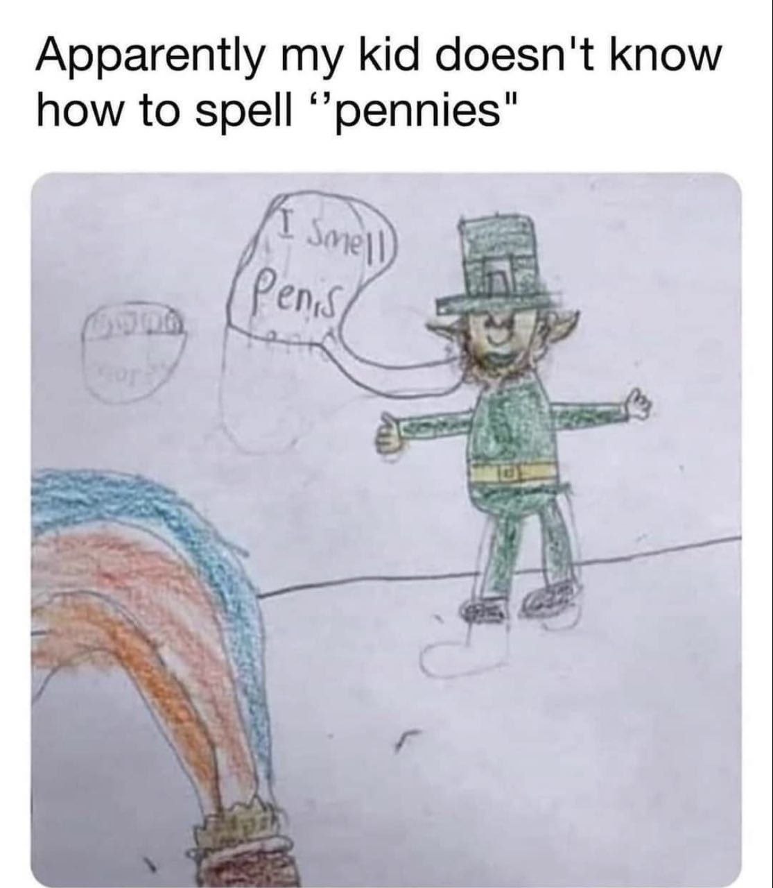 Apparently kid doesn't know how to spell ‘’pennies" Pen