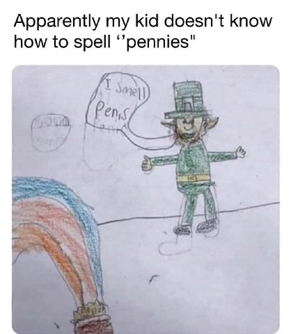 Apparently kid doesn't know how to spell ‘’pennies" Pen