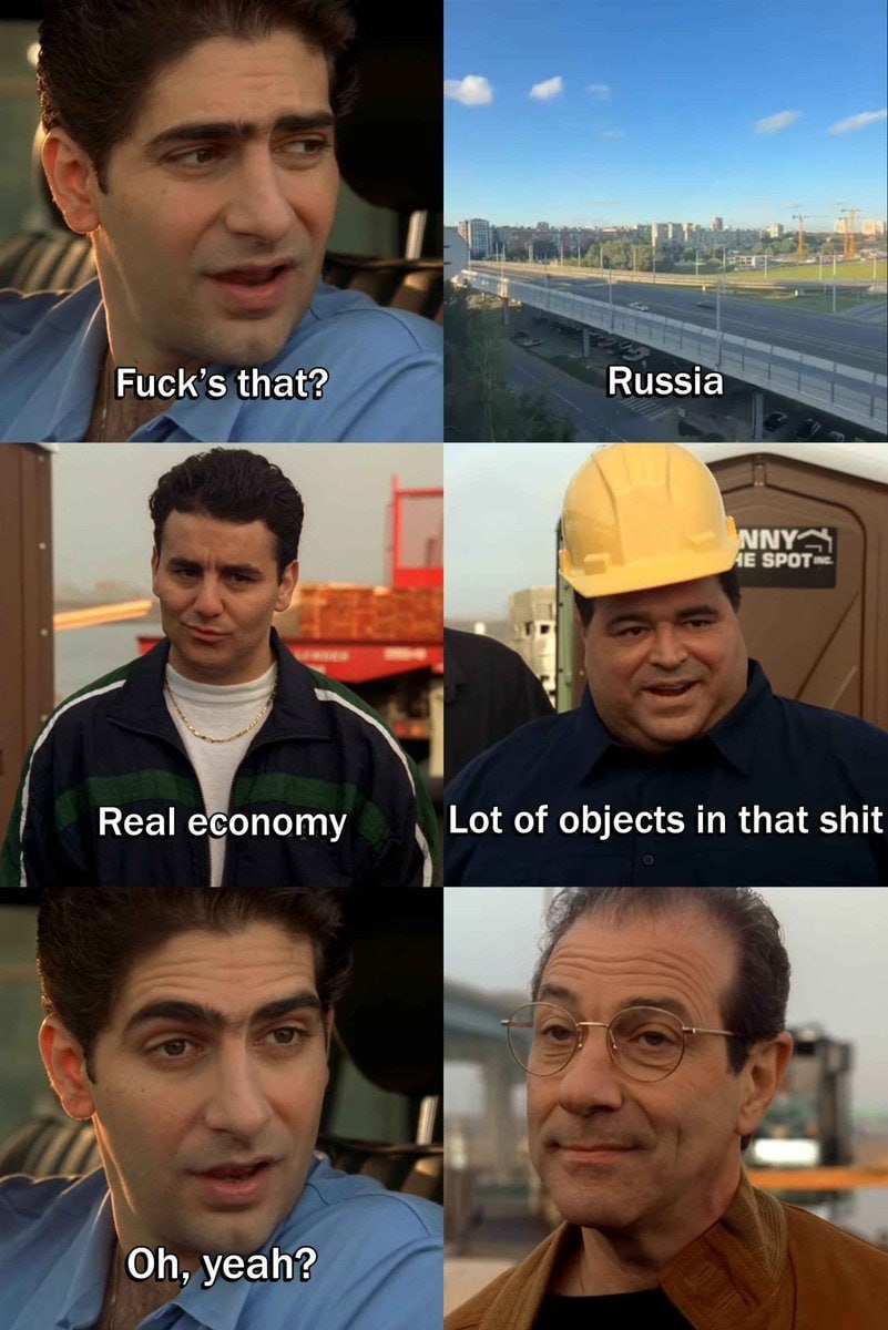 Fuck’s that? Russia ЗРОТ Lot of objects that shit Real economy 1 yeah?
