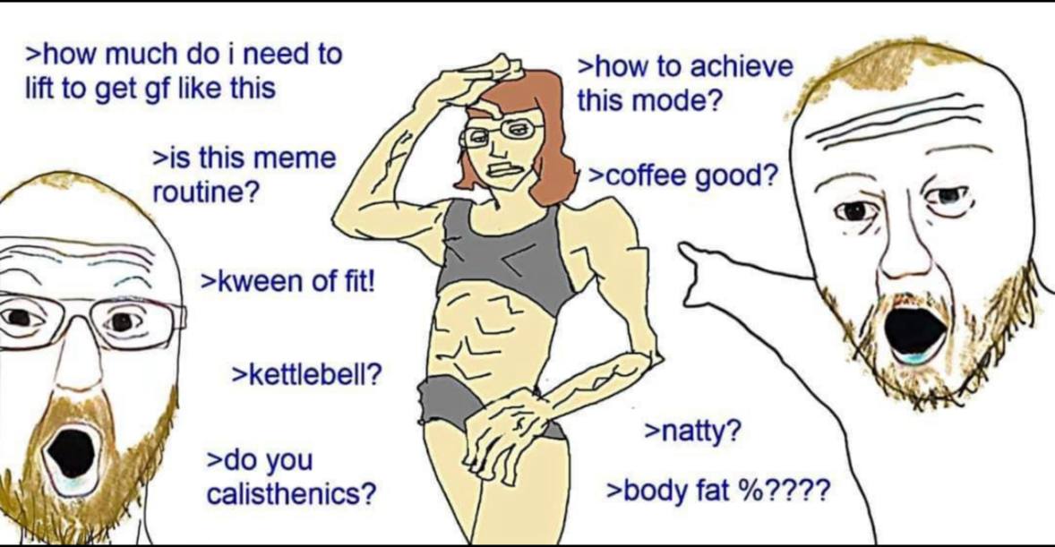 >how much i need to 49, >how to achieve lift to get of like this this mode? >is this тете гоште? >coffee good? >kween of fit! у >kettlebell? >natty? you calisthenics? >body fat 7