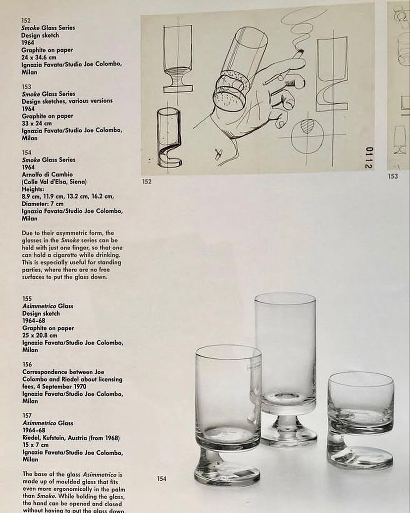 152 Smoke Glass Series Design sketch 1964 Graphite on paper 24 34.6 Ignazia Favata/Studio Joe Colombo, Milan 153 Smoke Glass Series Design sketches, various versions Graphite on paper 24 Ignazia Favat