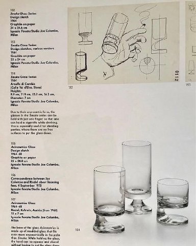 152 Smoke Glass Series Design sketch 1964 Graphite on paper 24 34.6 Ignazia Favata/Studio Joe Colombo, Milan 153 Smoke Glass Series Design sketches, various versions Graphite on paper 24 Ignazia Favat