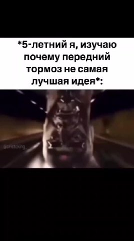 *5-летний я, изучаю почему передний тормоз не самая лучшая идея*: