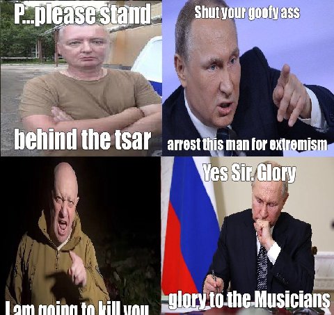 Stand- Shut your goofy ass 4 behind the tsar this man for extremism sory lam aning glory tothe