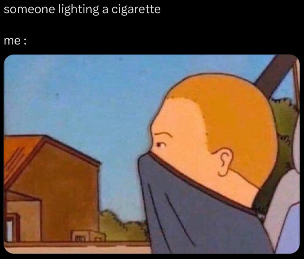 someone lighting a cigarette