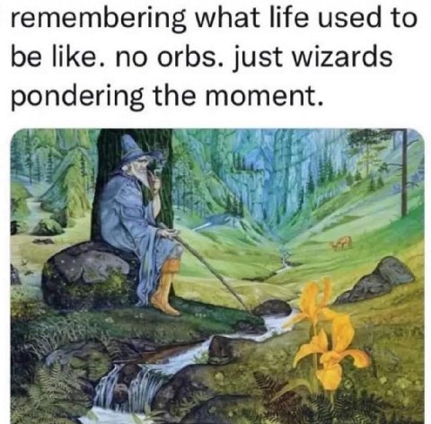 remembering what used to be like. no orbs. just wizards pondering the moment 142,