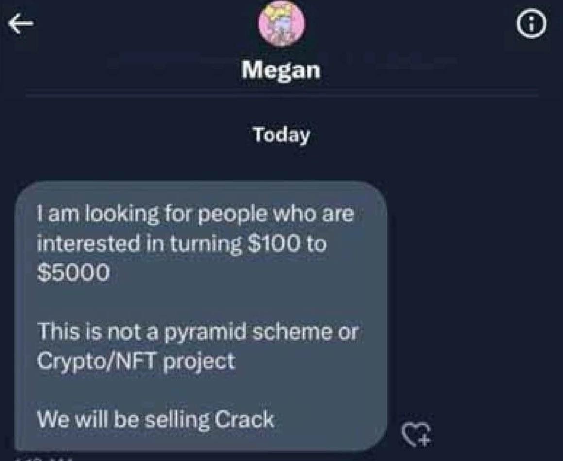 Мерап Today lam looking for people who are interested in turning to $5000 This 15 not a pyramid scheme or Crypto/NFT project We willbe selling Crack