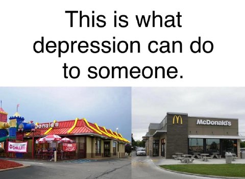 This is what depression can to someone.