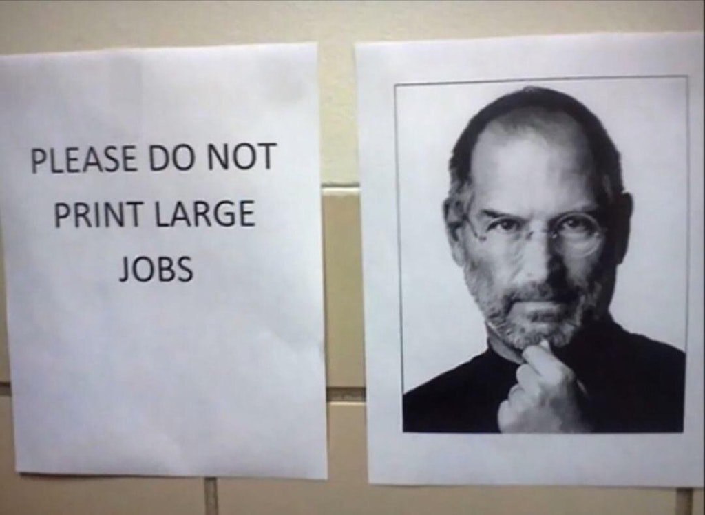PLEASE МОТ PRINT LARGE JOBS