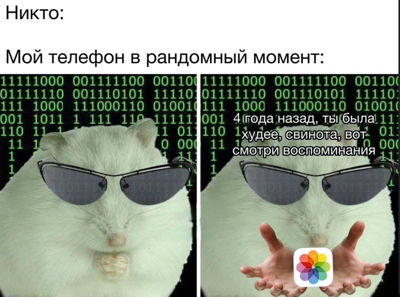 Никто: Мой телефон в рандомный момент: 11111000 001111100 0011011111000 001111100 01111110 001110101 001110101 11110: 111 1000 111000110 010018111 1000 111000110 001 1011 1 111 11: 110 11- 1 013110 BO