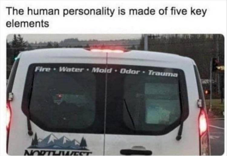 The human personality is made of five key elements