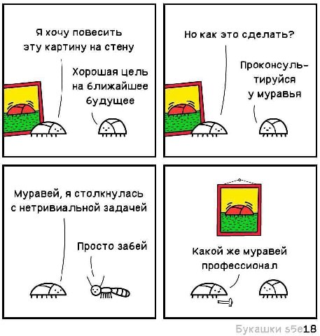 Я хочу повесить Но как это сделать? эту картину на стену Проконсуль- Хорошая цель тируйся на ближайшее у муравья будущее mex mex Муравей, я столкнулась с нетривиальной задачей Просто забей Какой же му