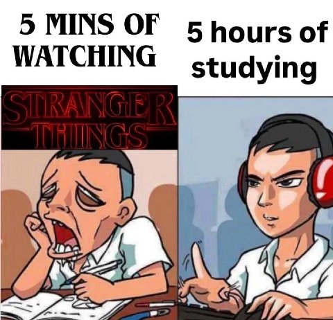 5 MINS OF 5 hours of WATCHING studying
