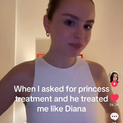 When asked for princess у treatment and he treated me like Diana