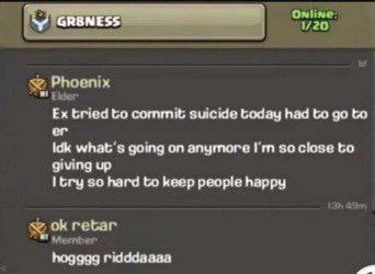 Phoenix tried to commit suicide today had to to idk going on so close to giving up so hard to keep happy гебаг riddda aaa