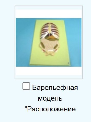 Барельефная модель "Расположение