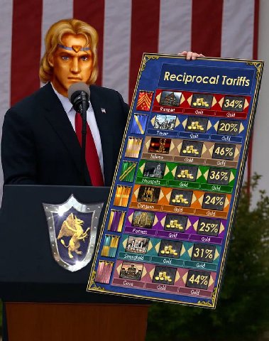 Reciprocal Tariffs A Tower Sold Golf Sold Gold Gold Steongholg Gold Gold Cove Gold Gold