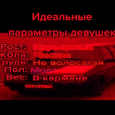 Идеальные параметры девушек Рост: рудь He волосатая Пол Вес В кармане