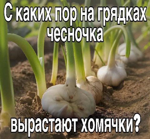 С каких пор на грядках чесночка вырастают хомячки?