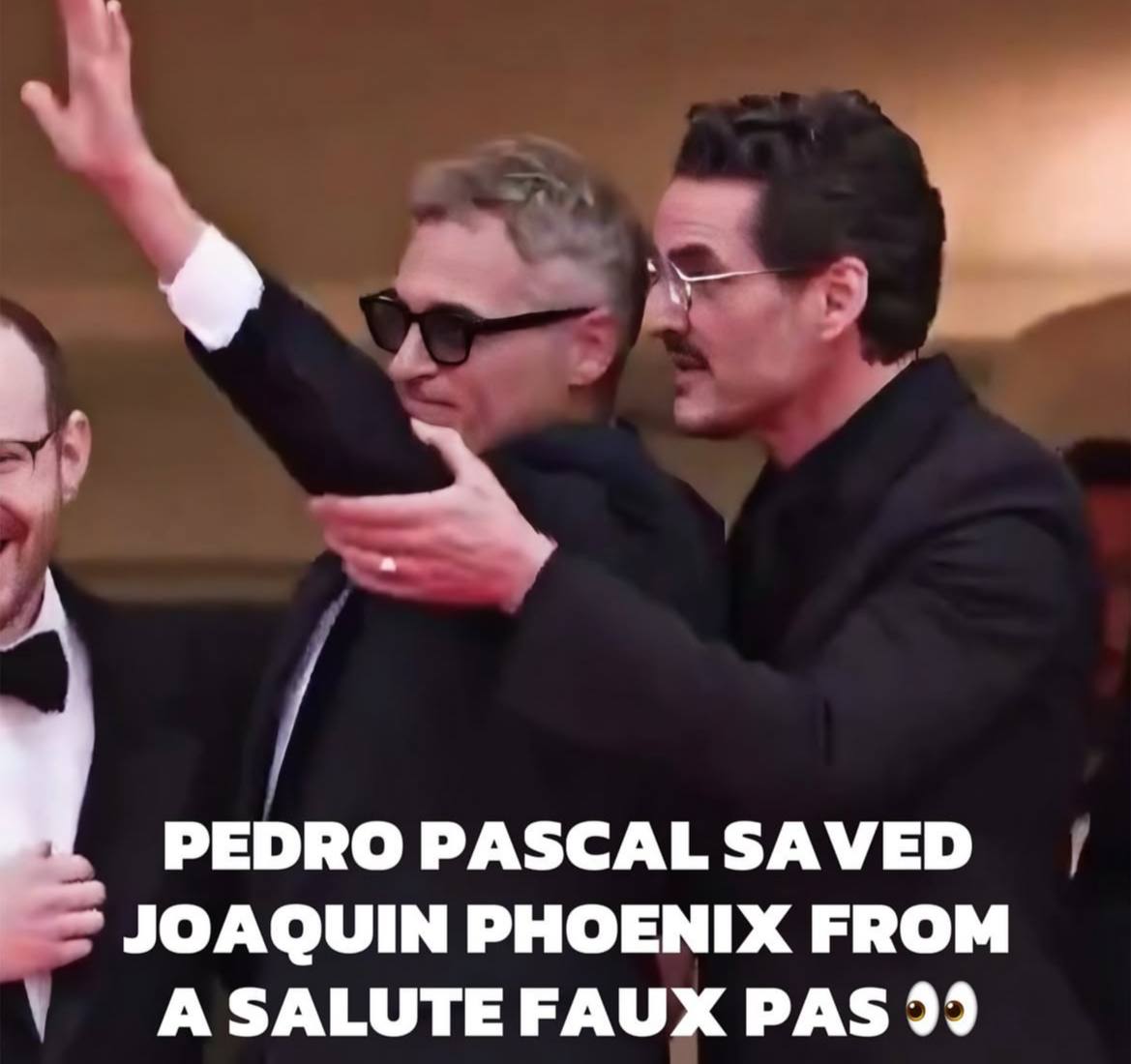 PEDRO PASCAL SAVED JOAQUIN PHOENIX FROM А SALUTE FAUX PAS 99